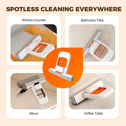 Mini Mop Self-Wringing & Portable – Includes 3 Replacement Sponges