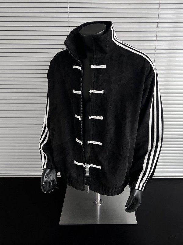 Button Stripes Chinese Jackets