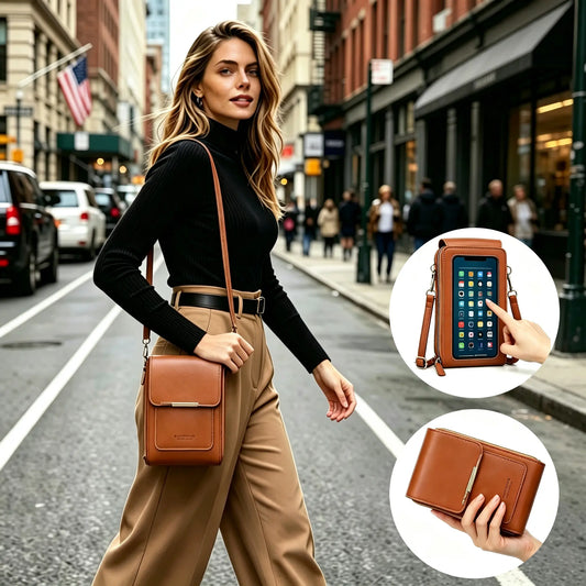 2026 Trendy Minimalist Elegant Touchscreen Crossbody Phone Wallet