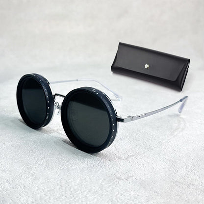 Retro Round Steampunk Polarized Sunglasses – BY-8131 Vintage Metal Frame UV400 Shades for Men & Women