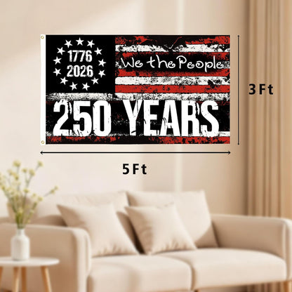 3 Ply USA Anniversary 250th Flag