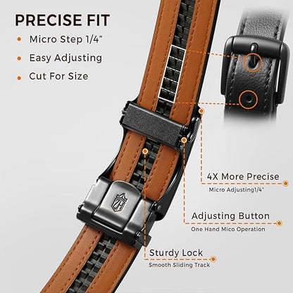 Leather Ratchet Belt For Men