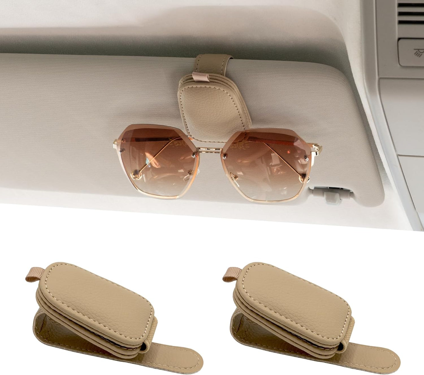 Chiccorsa 2026 Sunglass Holder for Car-2Pcs