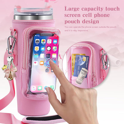 Transparent Touchscreen Tumbler Carrier Bag