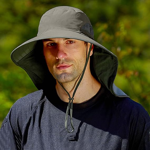 Fishing Hat Wide Brim UV Sun Protection Hat UPF 50+