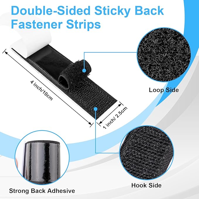 1x4 Inch Hook and Loop Strips 30 Pcs