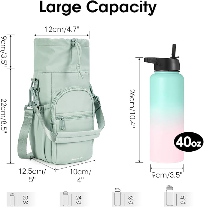 Shoulder Bag with Water Bottle Pocket