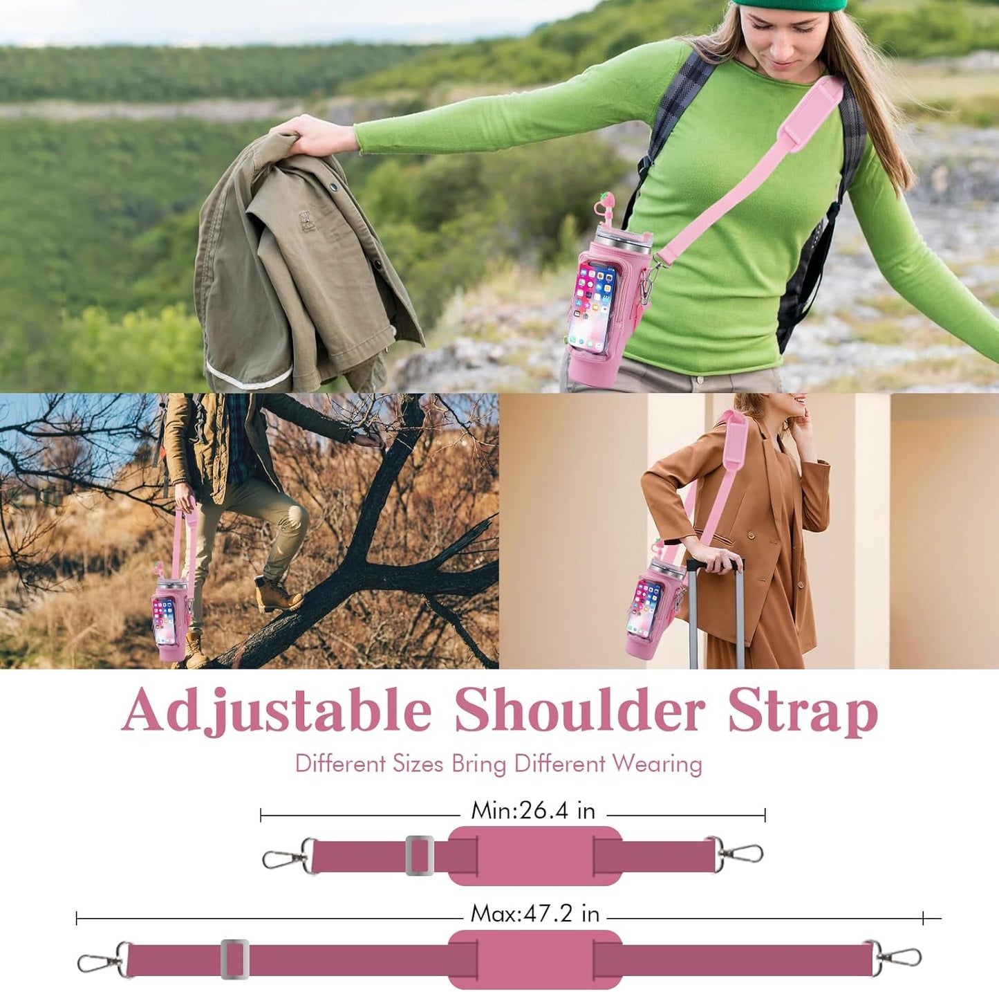 Transparent Touchscreen Tumbler Carrier Bag