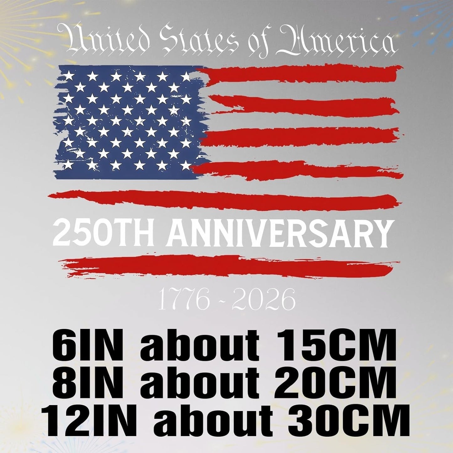 5 Pack USA 250th Anniversary Patriotic Stickers