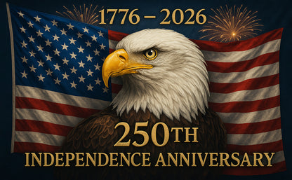 3 Ply USA Anniversary 250th Flag
