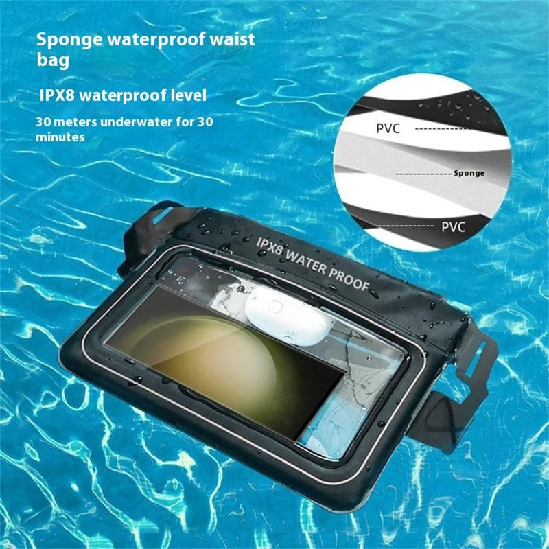 Floating Waterproof Sponge Waist Bag for Beach Drift