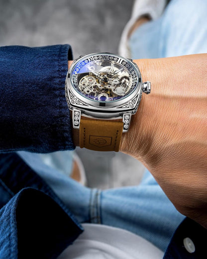 Square Luxury Retro Mechanical Watch