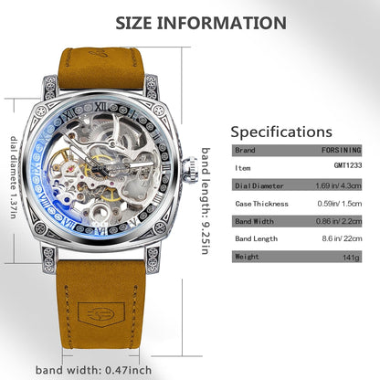 Square Luxury Retro Mechanical Watch