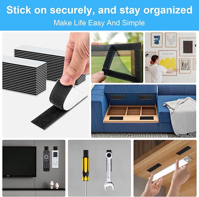 1x4 Inch Hook and Loop Strips 30 Pcs