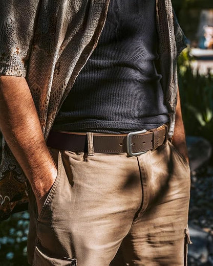Men's Full-Grain Leather Casual Handmade Belt