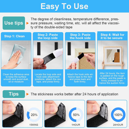 1x4 Inch Hook and Loop Strips 30 Pcs