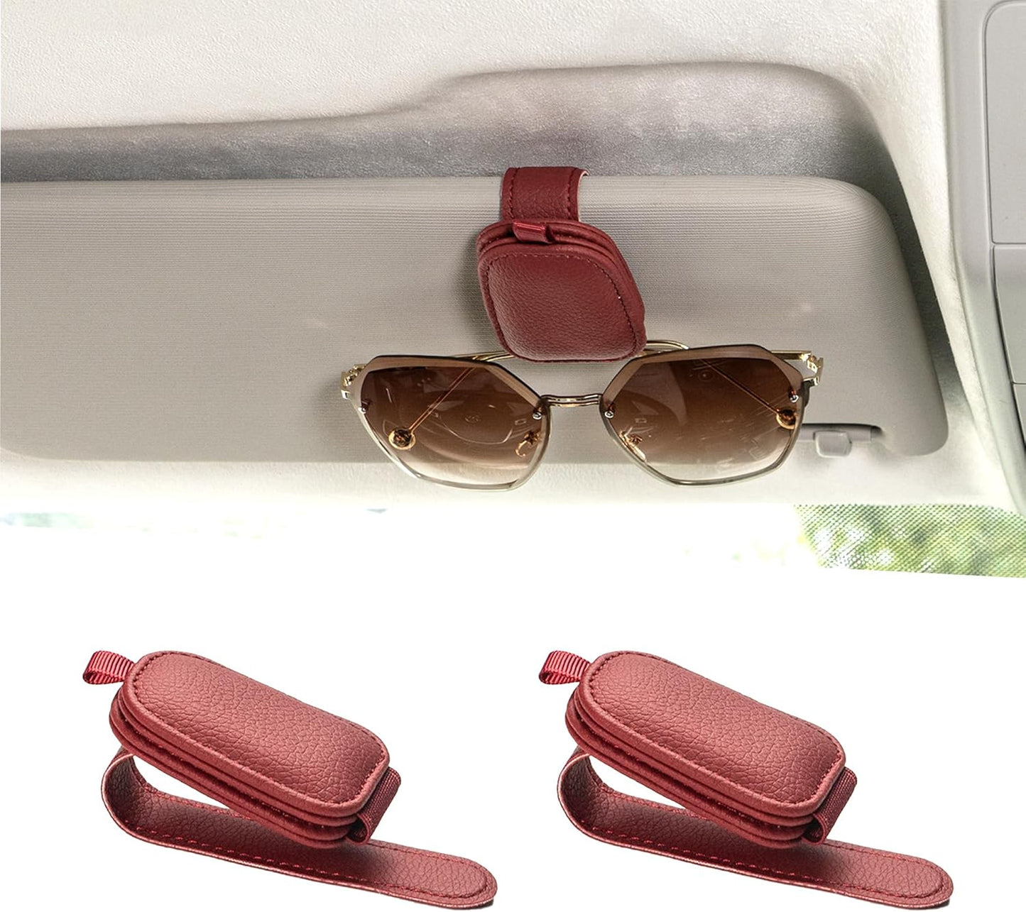 Chiccorsa 2026 Sunglass Holder for Car-2Pcs