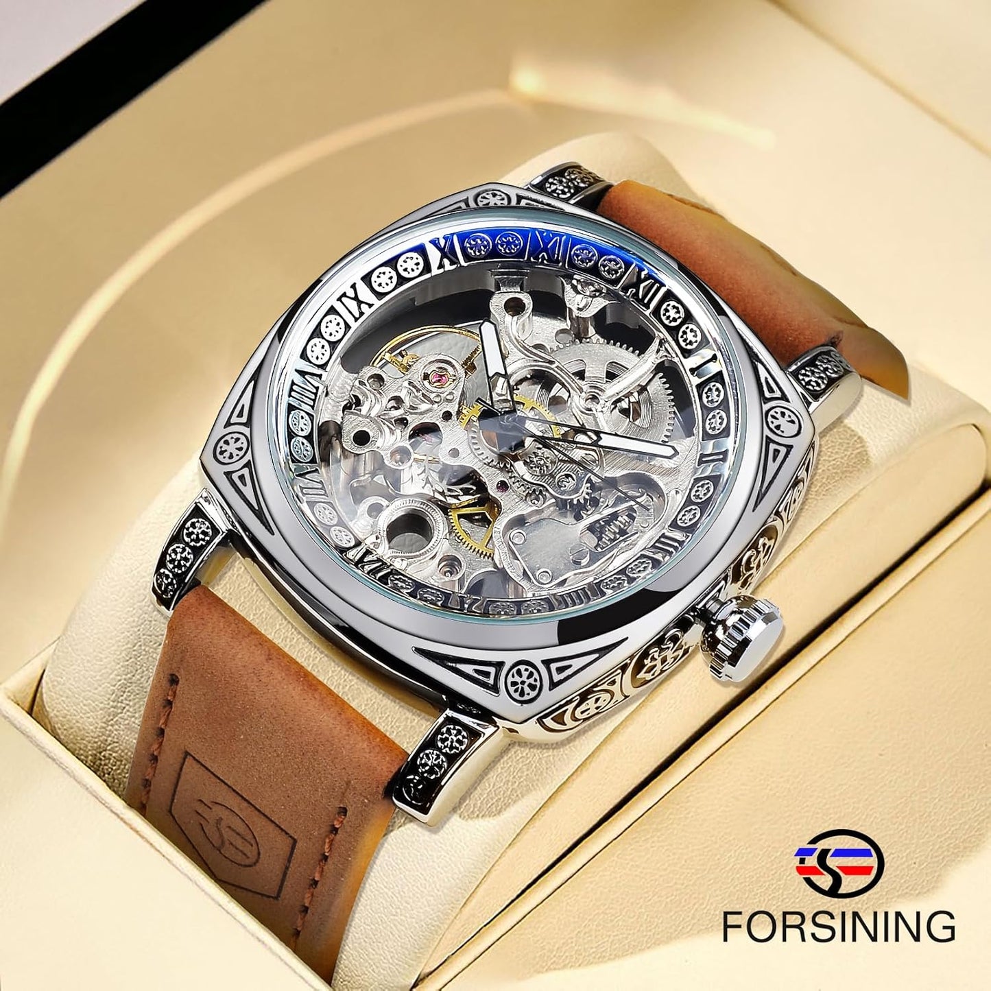 Square Luxury Retro Mechanical Watch