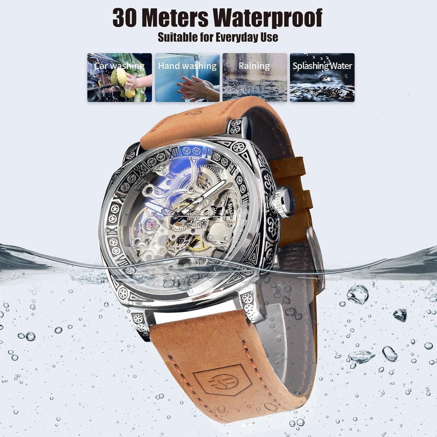 Square Luxury Retro Mechanical Watch