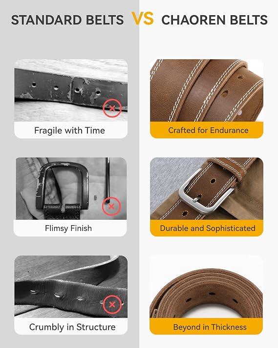 Men's Full-Grain Leather Casual Handmade Belt