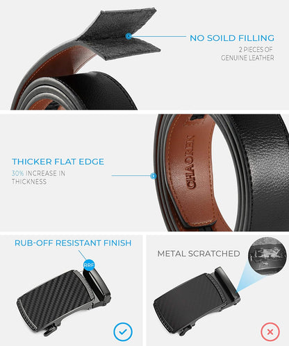 Leather Ratchet Belt For Men