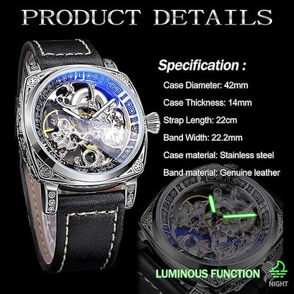 Square Luxury Retro Mechanical Watch