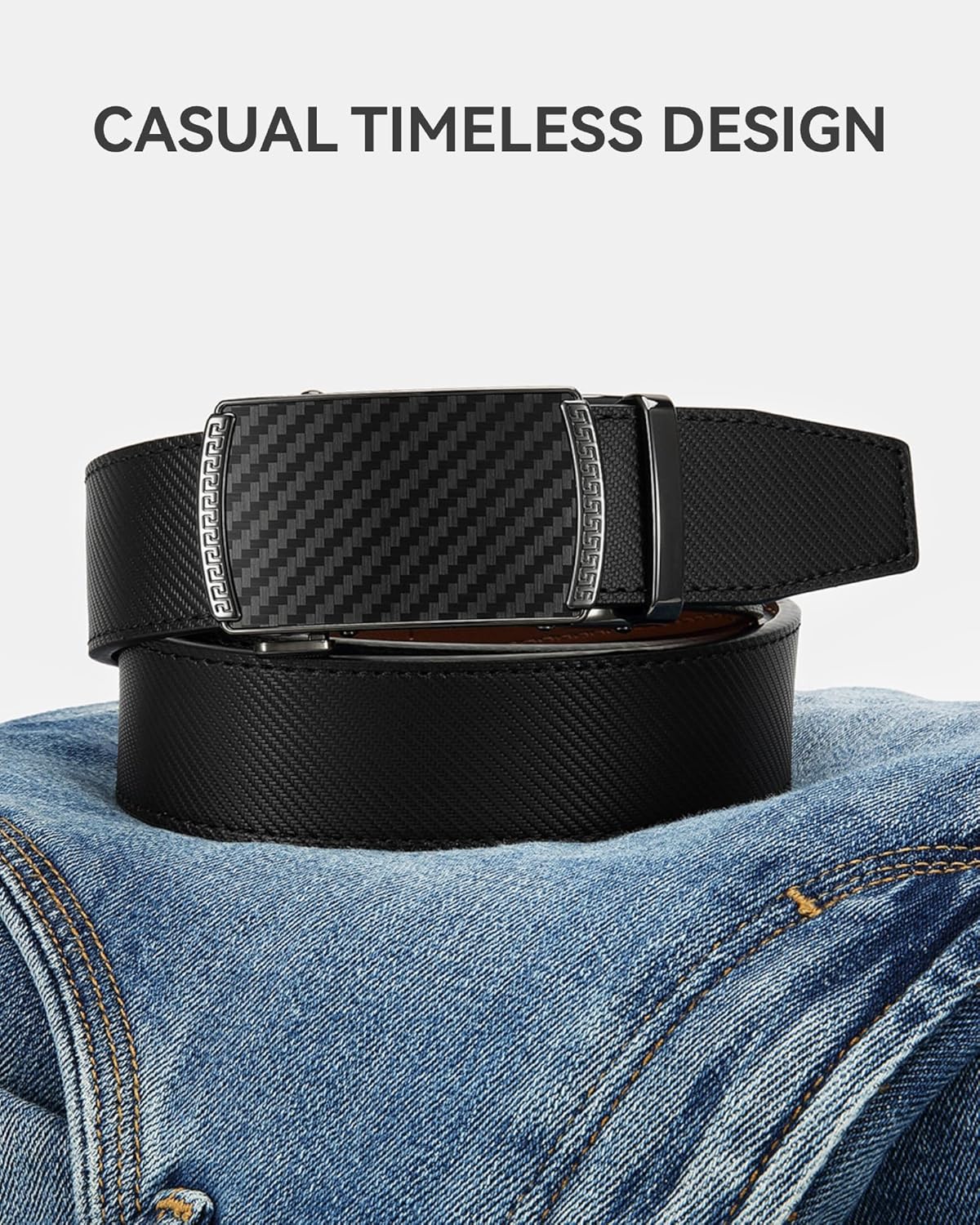 Leather Ratchet Belt For Men