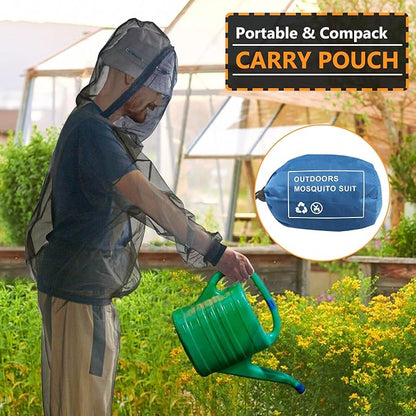 Outdoor Anti-Mosquito Mesh Clothing Set, Hiking Camping Fishing Apparel