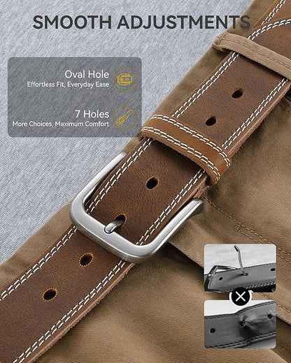 Men's Full-Grain Leather Casual Handmade Belt