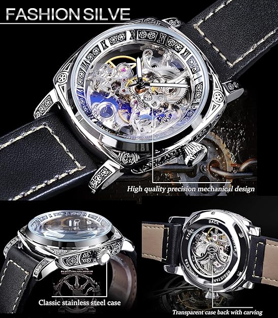 Square Luxury Retro Mechanical Watch