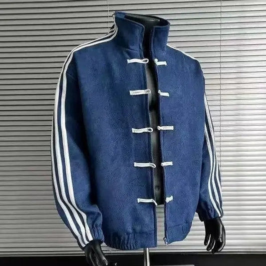 Button Stripes Chinese Jackets