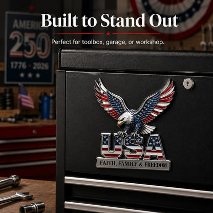 🇺🇸250th Anniversary 49% OFF - ★USA Faith. Family & Freedom★ Metal Emblem