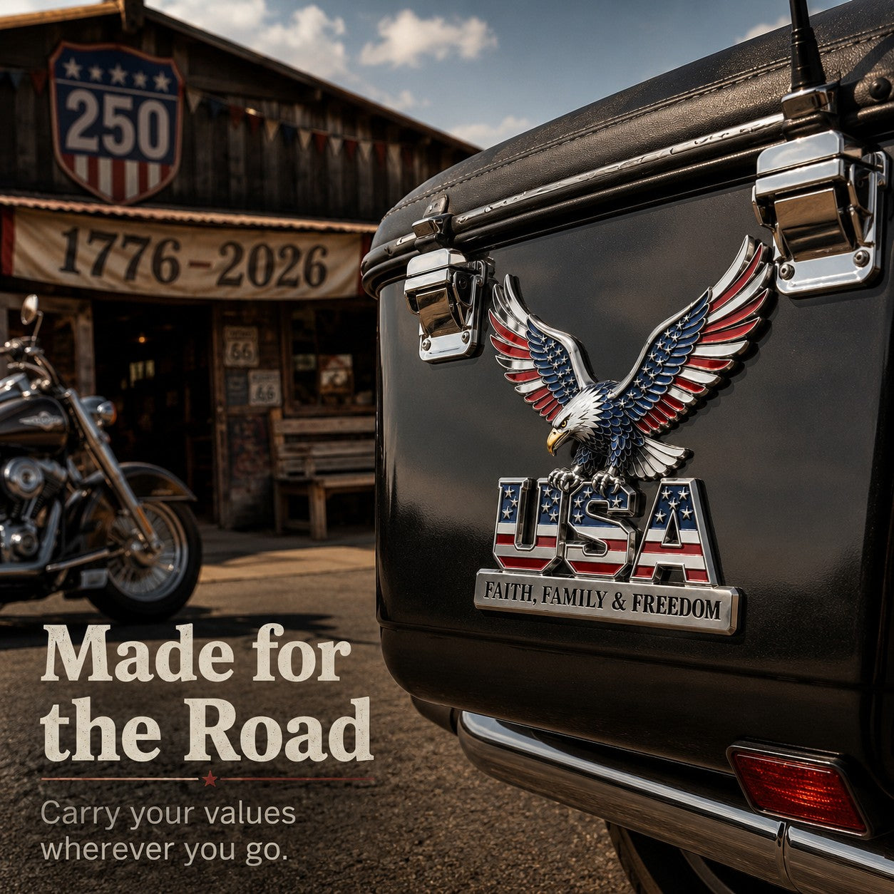 🇺🇸250th Anniversary 49% OFF - ★USA Faith. Family & Freedom★ Metal Emblem