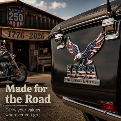 🇺🇸250th Anniversary 49% OFF - ★USA Faith. Family & Freedom★ Metal Emblem