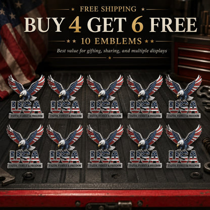 🇺🇸250th Anniversary 49% OFF - ★USA Faith. Family & Freedom★ Metal Emblem