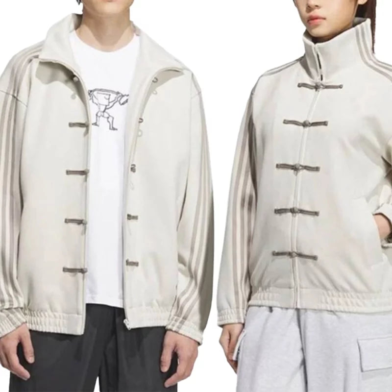 Button Stripes Chinese Jackets