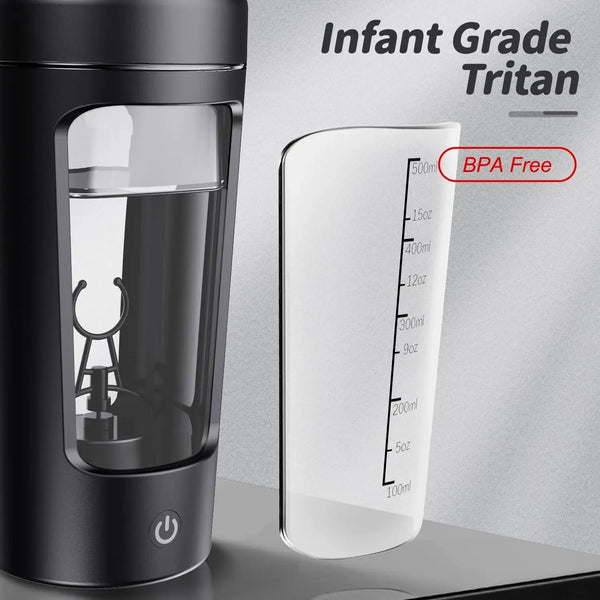 600ml Electric Protein Shaker with Powder Storage