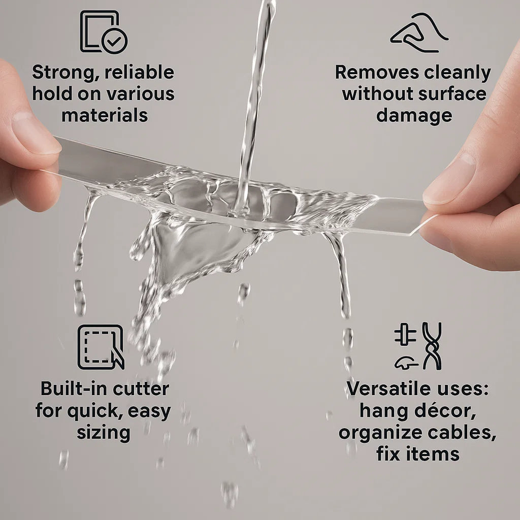 High Quality Nano Double Sided Adhesive Tape -Traceless Washable Reusable