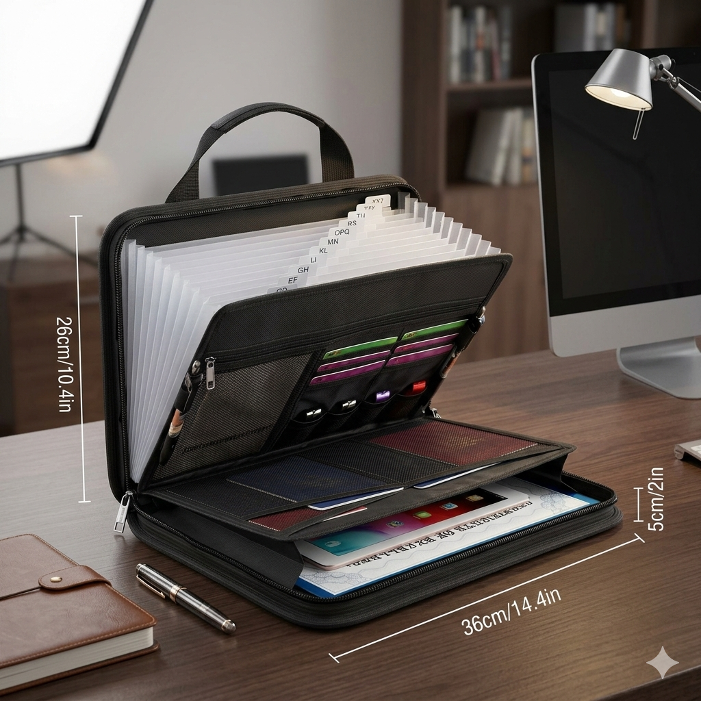 🏆⚡30K+ SOLD! Fireproof File Folder with Handle