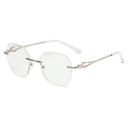 Diamond Rimless Anti-Blue Light Presbyopia Glasses