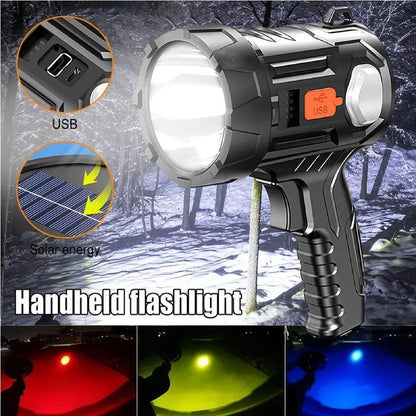 Rechargeable LED Handheld Spotlight Torch Set