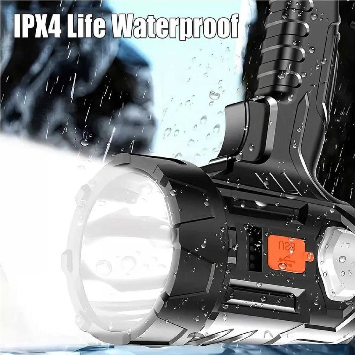 Rechargeable LED Handheld Spotlight Torch Set