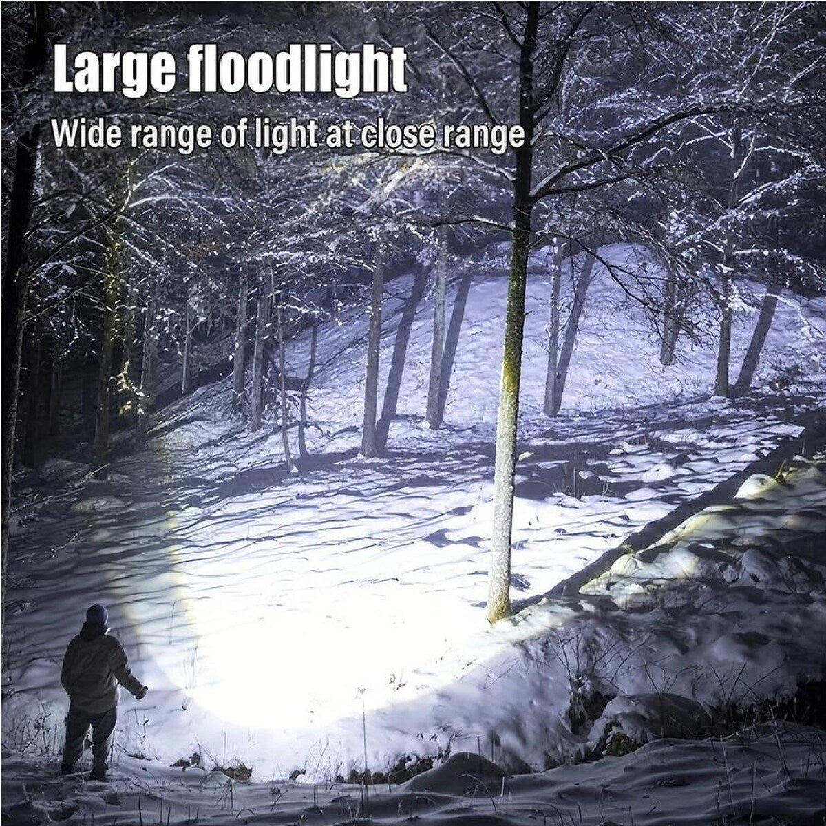 Rechargeable LED Handheld Spotlight Torch Set