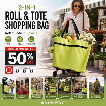 Foldable Rolling Shopping Bag