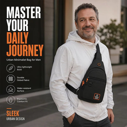 Men's Multi-Pocket Crossbody Sling Bag