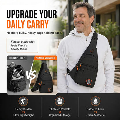 Men's Multi-Pocket Crossbody Sling Bag