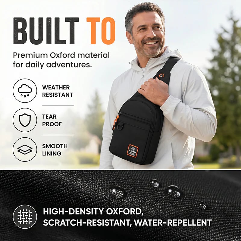 Men's Multi-Pocket Crossbody Sling Bag