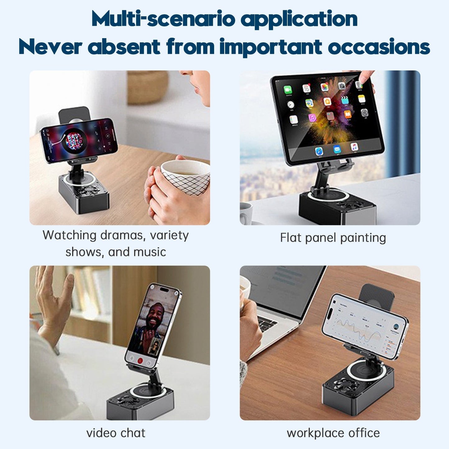4-in-1 Bluetooth Speaker Phone Stand