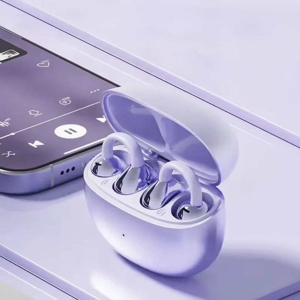 Open-Ear Clip-On Bluetooth Earbuds