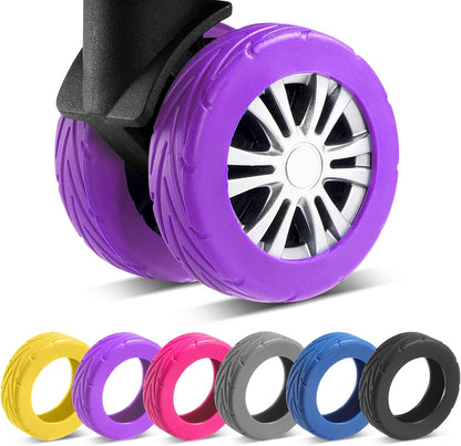 Silicone Luggage Wheel Protector Covers – 8 Pack